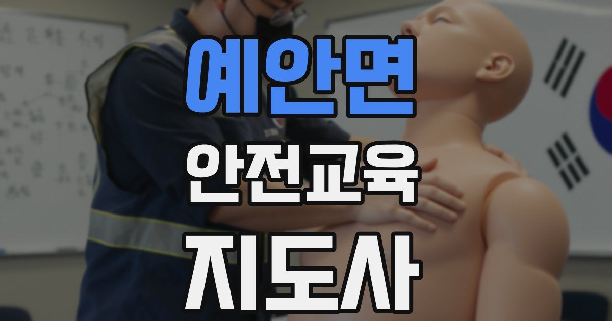 예안면 안전교육지도사 자격증
