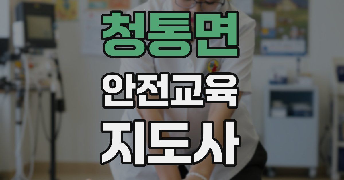 청통면 안전교육지도사 자격증