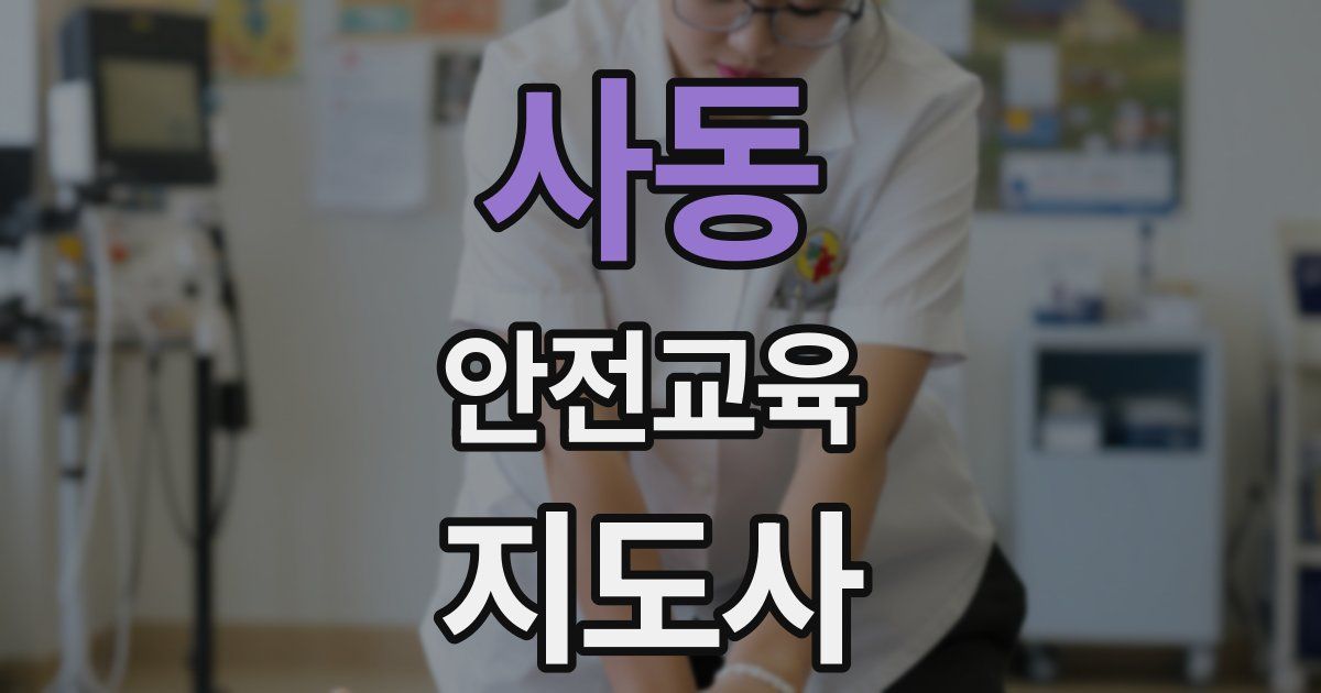 사동 안전교육지도사 자격증