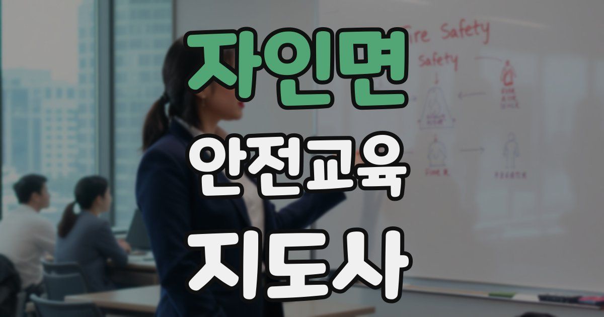 자인면 안전교육지도사 자격증