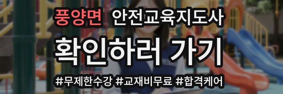 풍양면 안전교육지도사 자격증