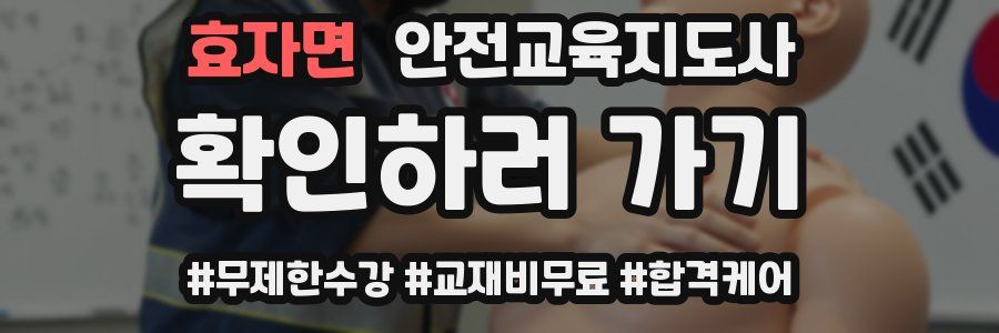 효자면 안전교육지도사 자격증