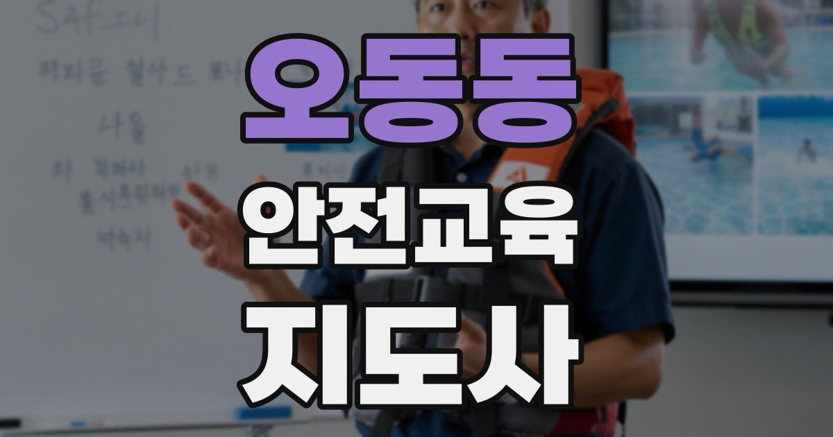 오동동 안전교육지도사 자격증