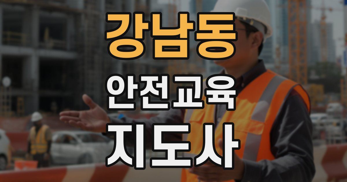 강남동 안전교육지도사 자격증