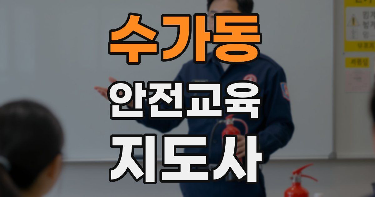 수가동 안전교육지도사 자격증