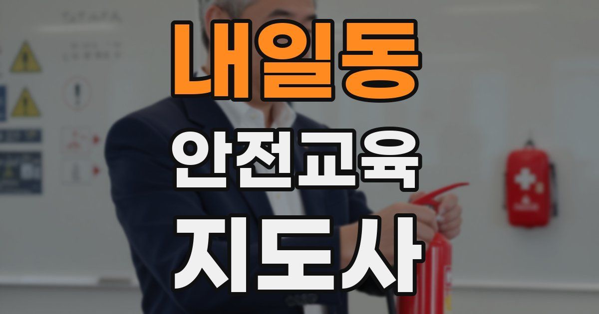 내일동 안전교육지도사 자격증