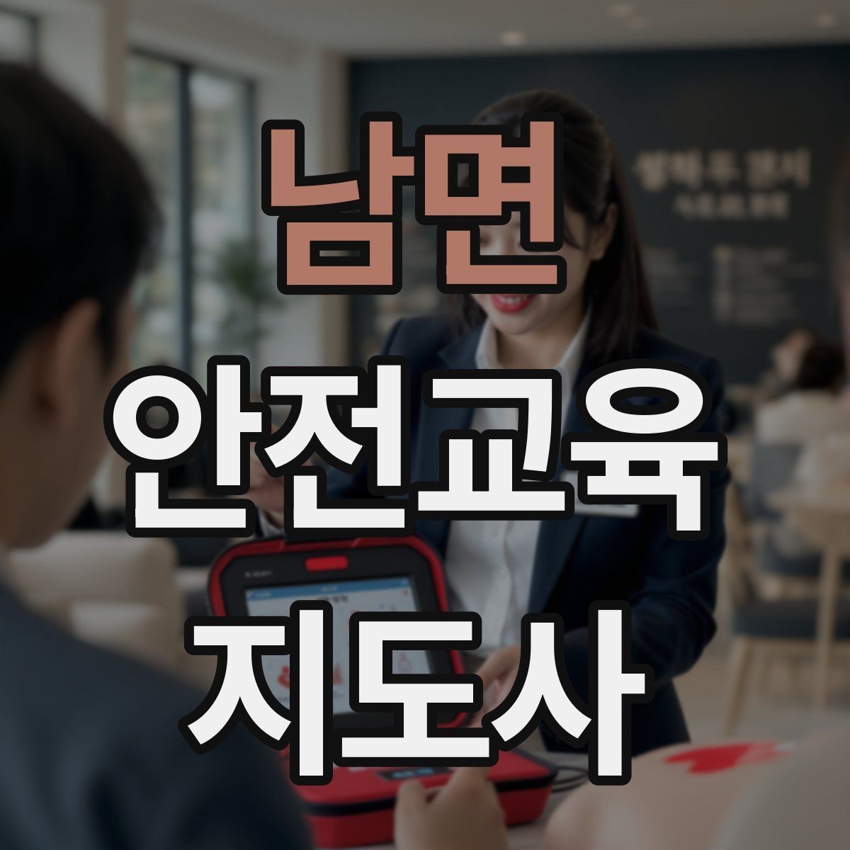 남면 안전교육지도사 자격증 취득하면 할 수 있는 일 정리