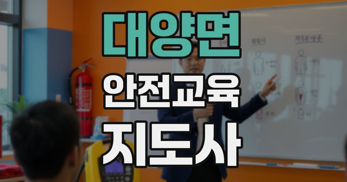 대양면 안전교육지도사 자격증