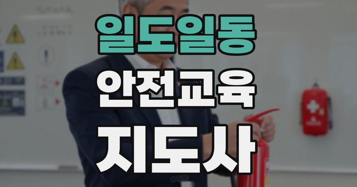일도일동 안전교육지도사 자격증