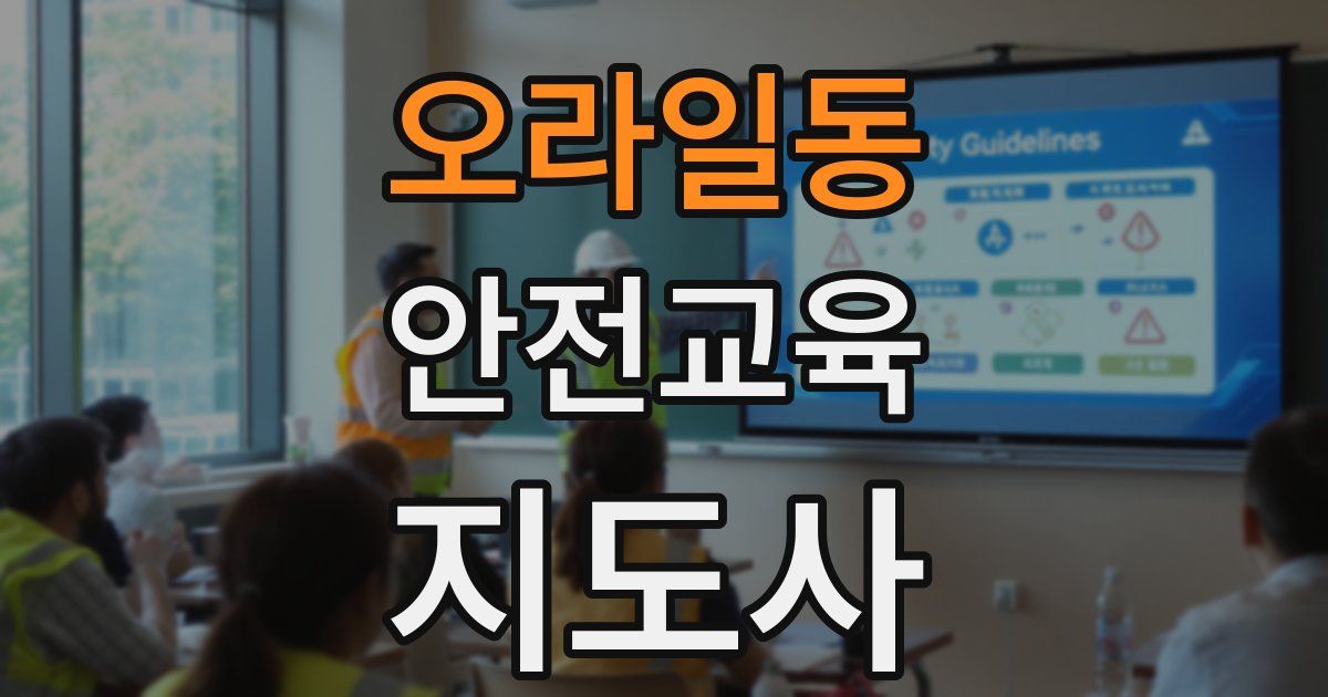 오라일동 안전교육지도사 자격증