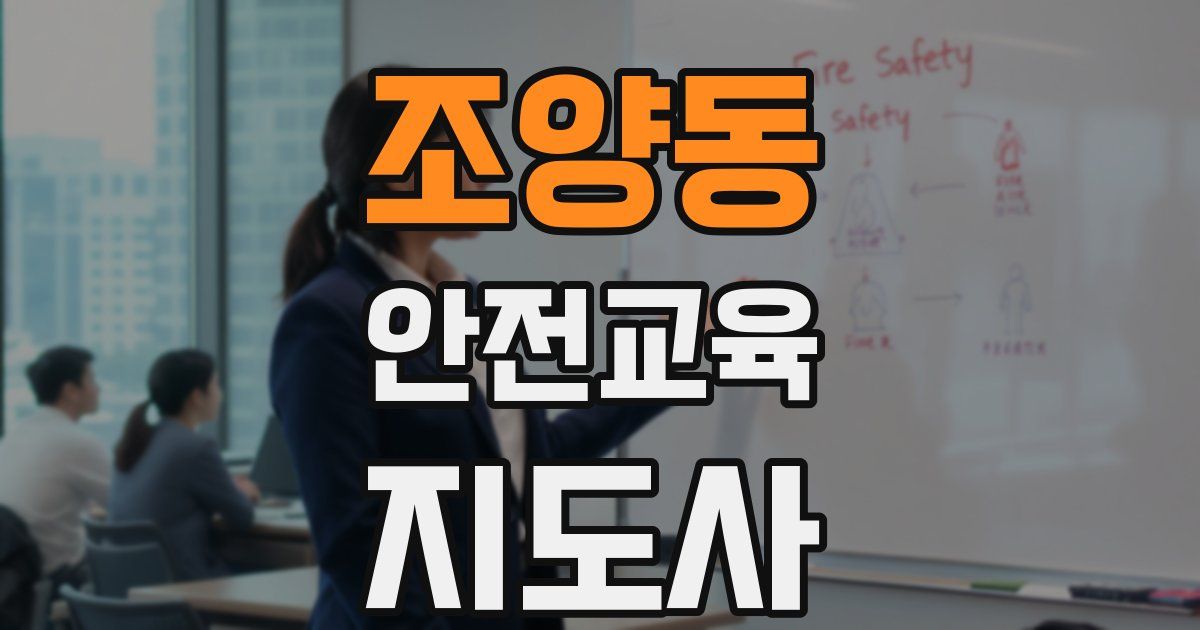조양동 안전교육지도사 자격증