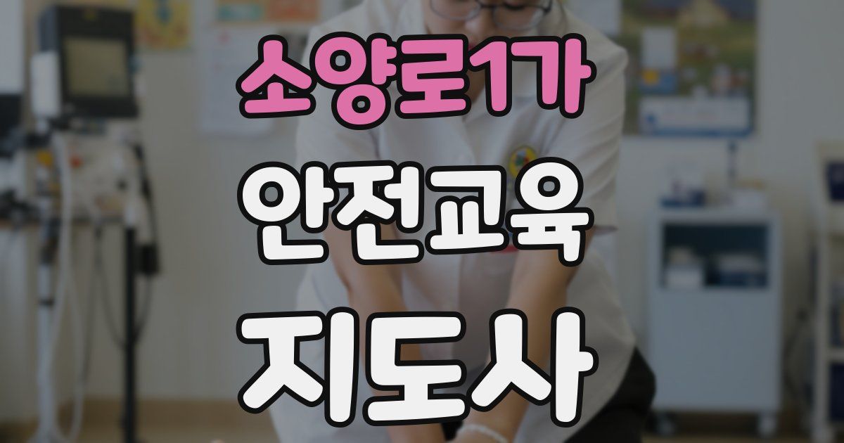 소양로1가 안전교육지도사 자격증