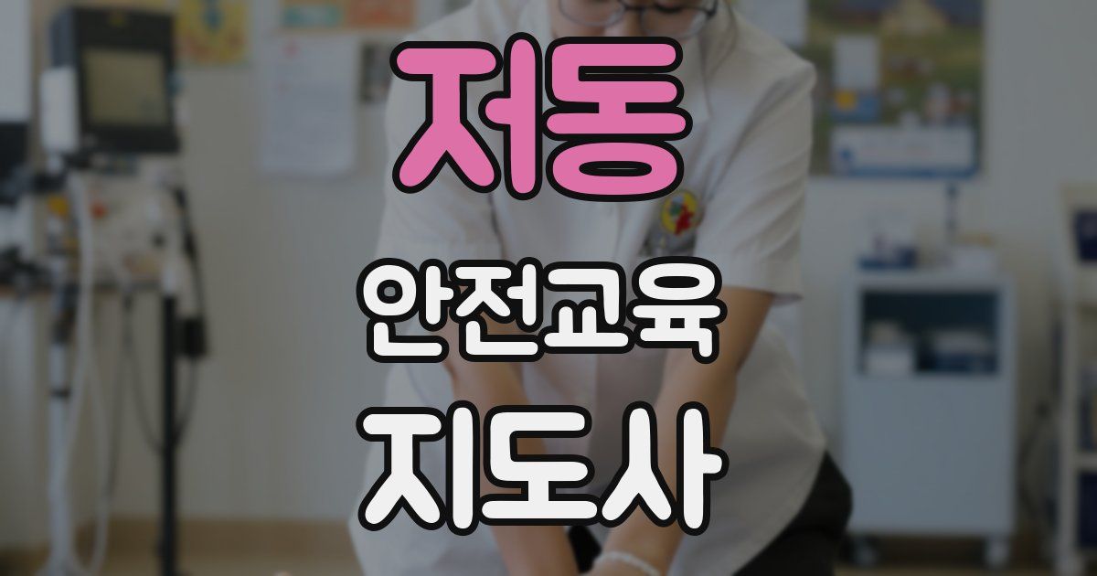 저동 안전교육지도사 자격증