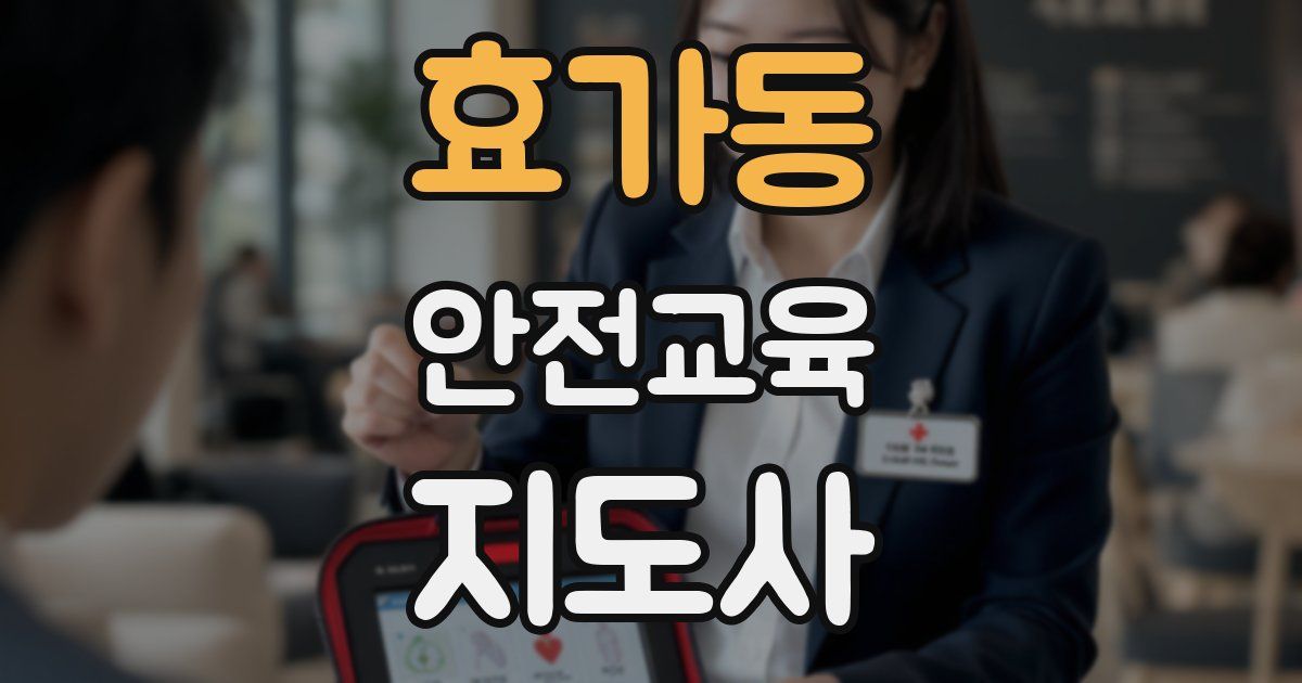 효가동 안전교육지도사 자격증
