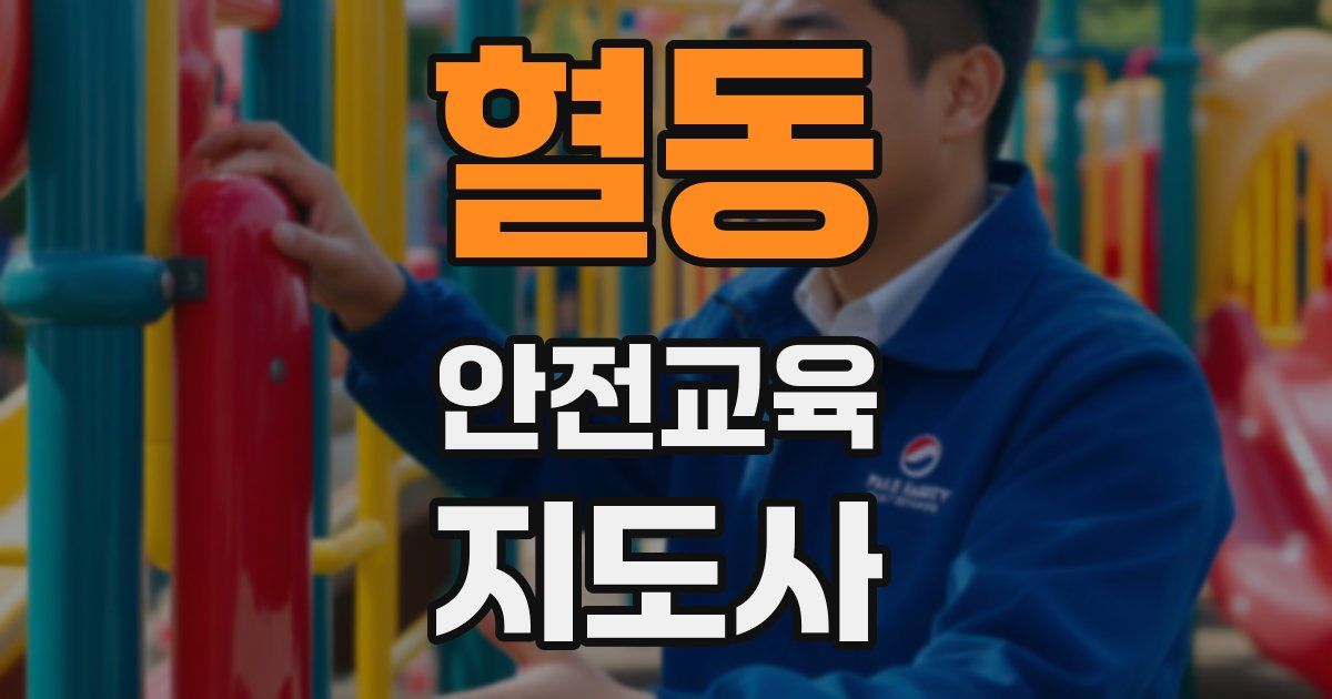 혈동 안전교육지도사 자격증