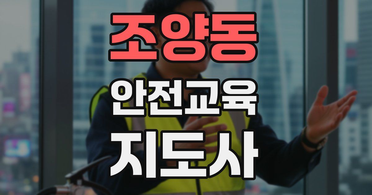 조양동 안전교육지도사 자격증