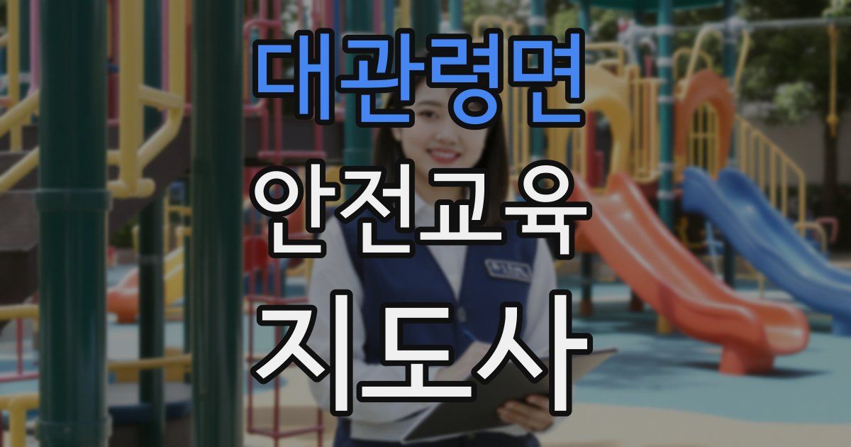 대관령면 안전교육지도사 자격증