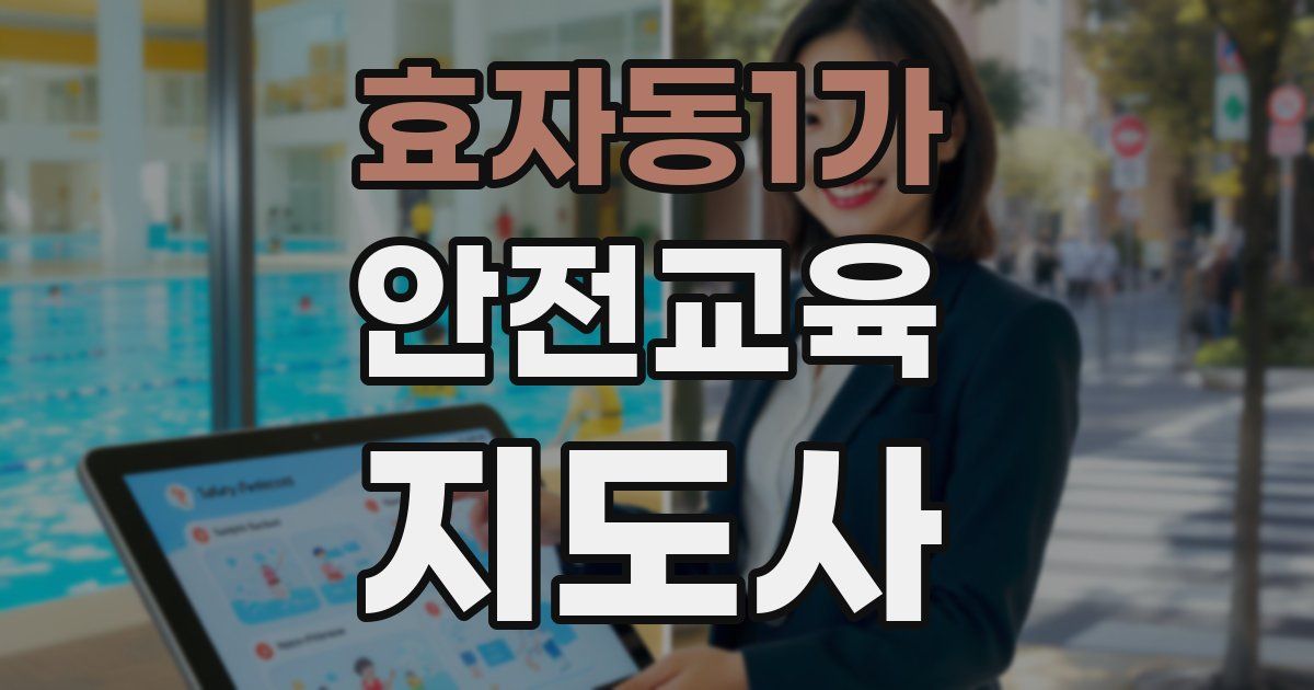 효자동1가 안전교육지도사 자격증