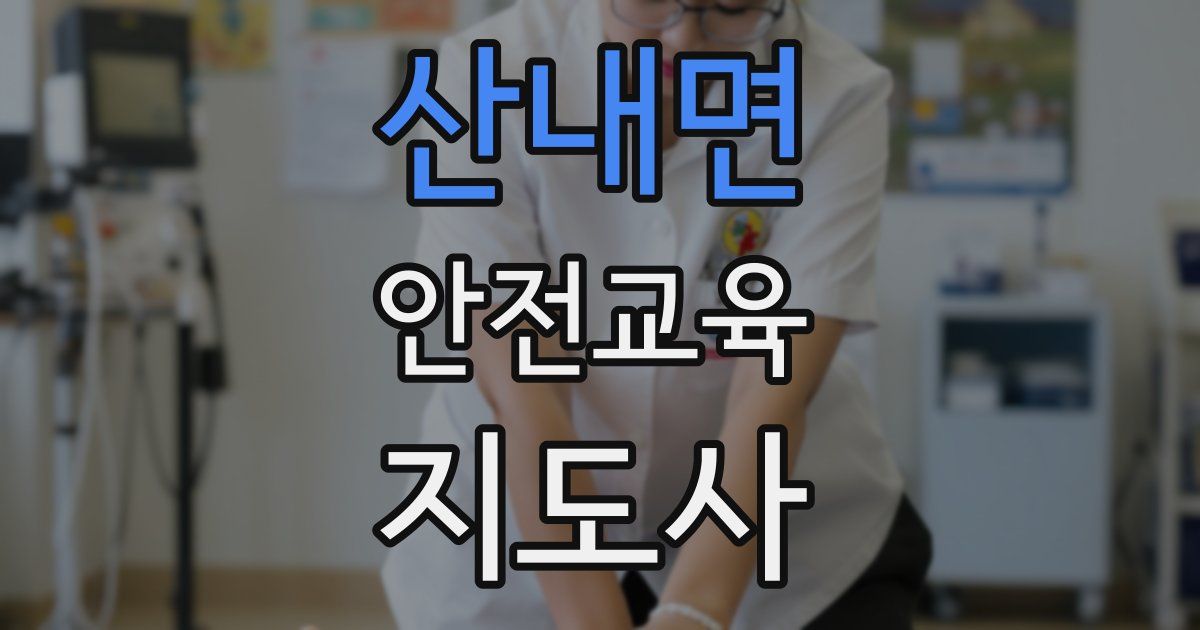 산내면 안전교육지도사 자격증