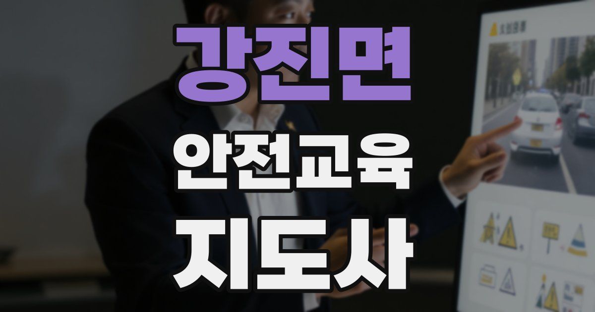 강진면 안전교육지도사 자격증