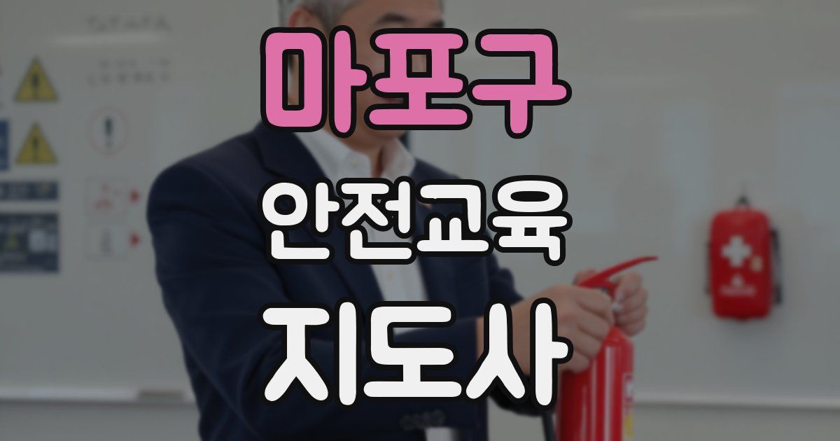 마포구 안전교육지도사 자격증