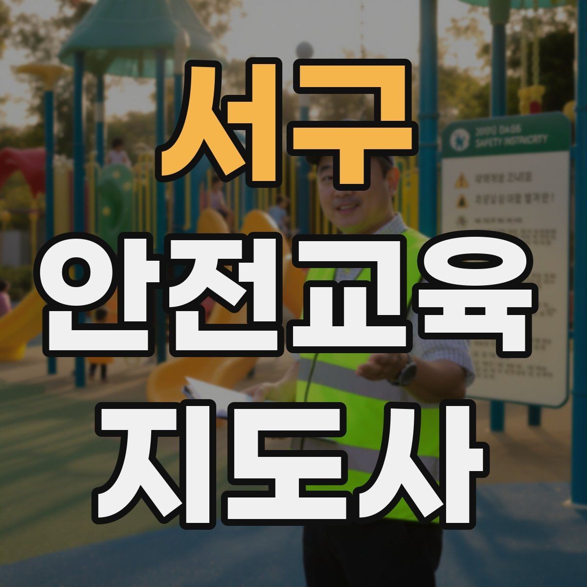 서구 안전교육지도사 자격증 교육 활동 시작 가이드
