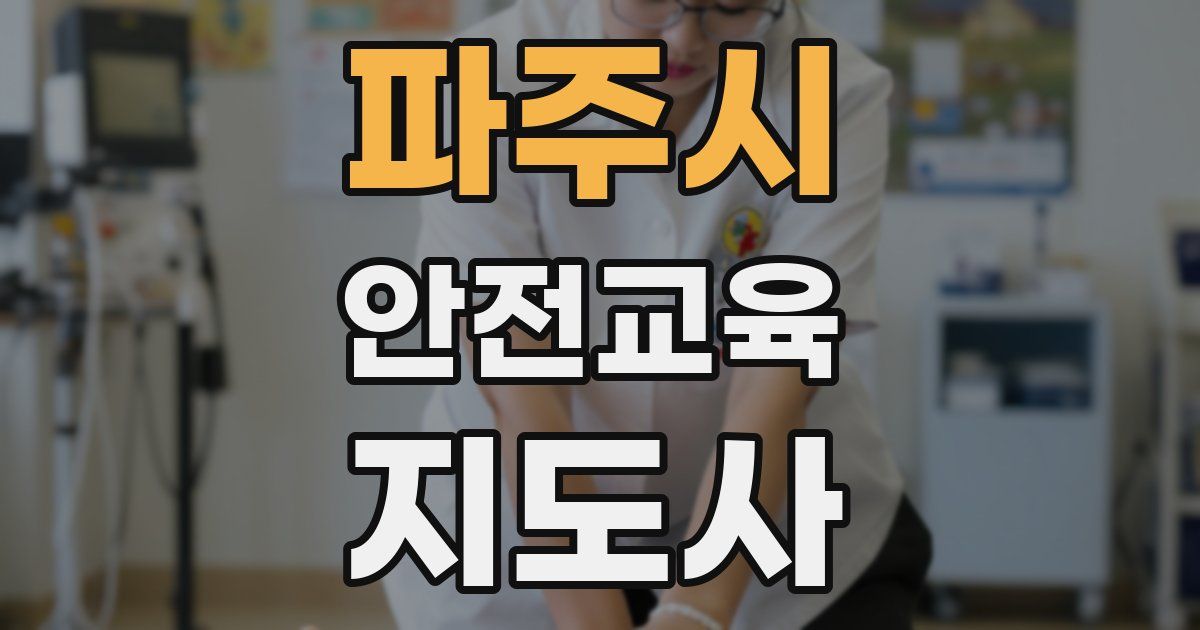 파주시 안전교육지도사 자격증