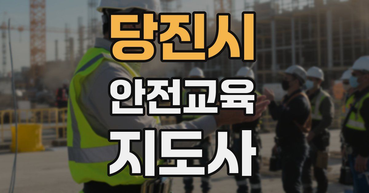 당진시 안전교육지도사 자격증