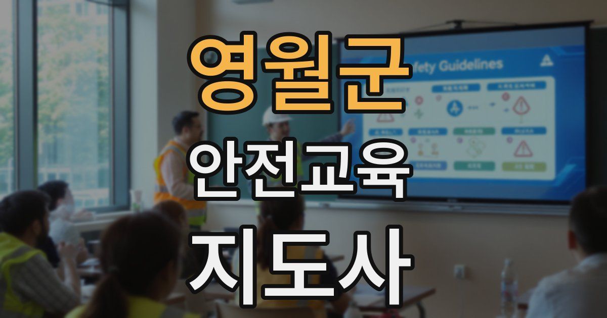 영월군 안전교육지도사 자격증