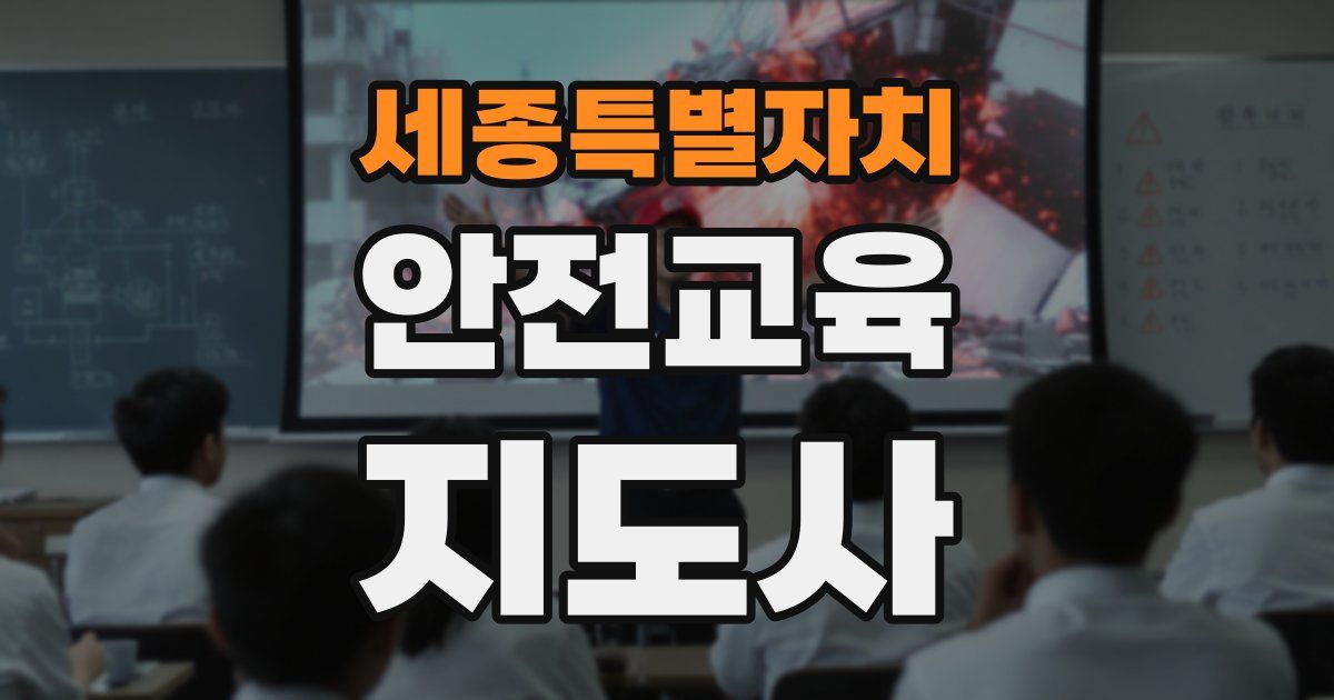세종특별자치 안전교육지도사 자격증