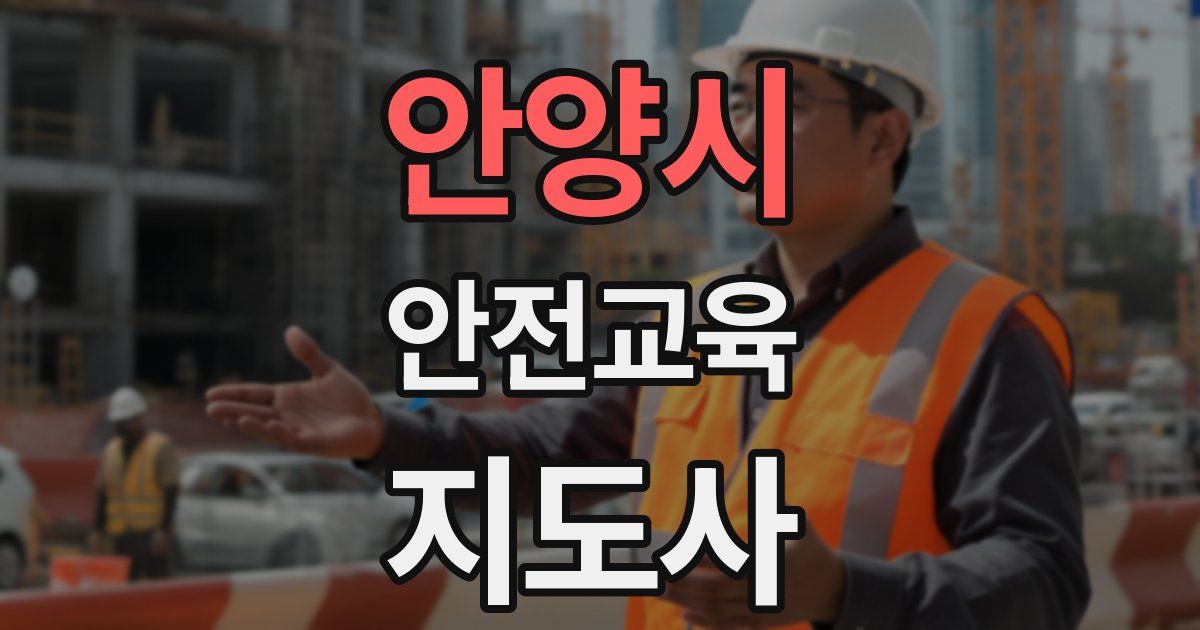 안양시 안전교육지도사 자격증