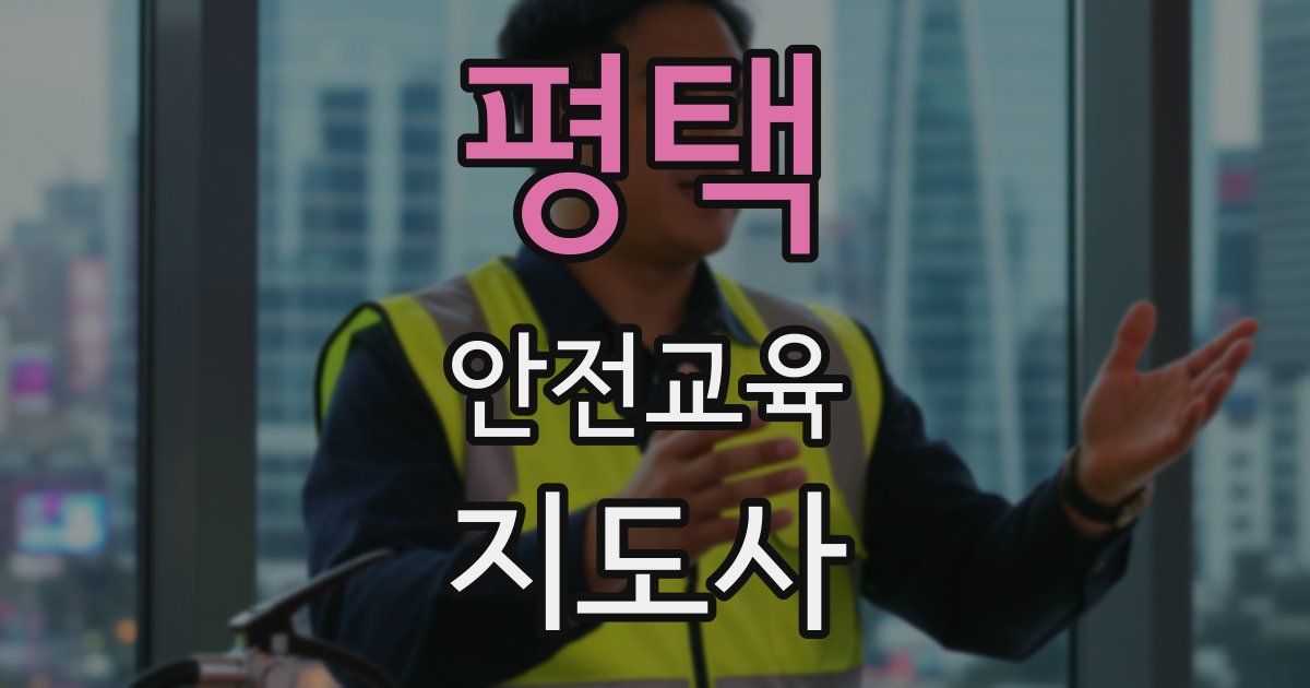 평택 안전교육지도사 자격증