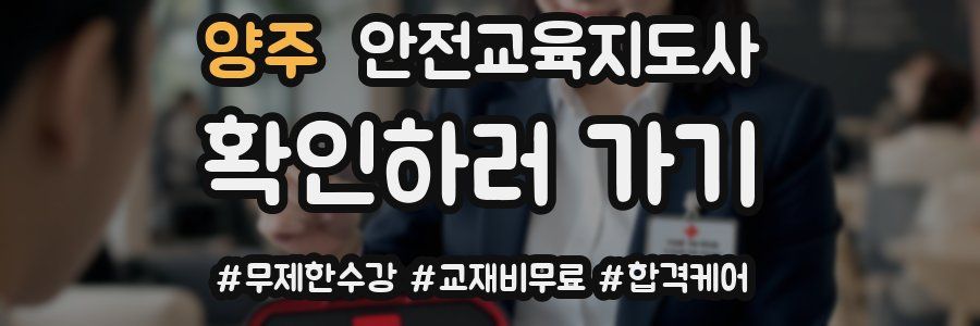 양주 안전교육지도사 자격증