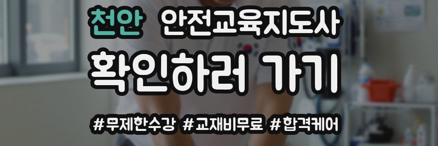 천안 안전교육지도사 자격증