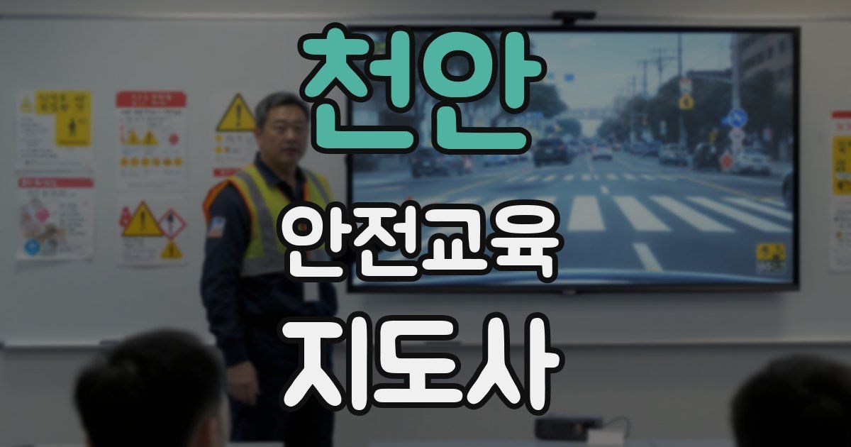 천안 안전교육지도사 자격증
