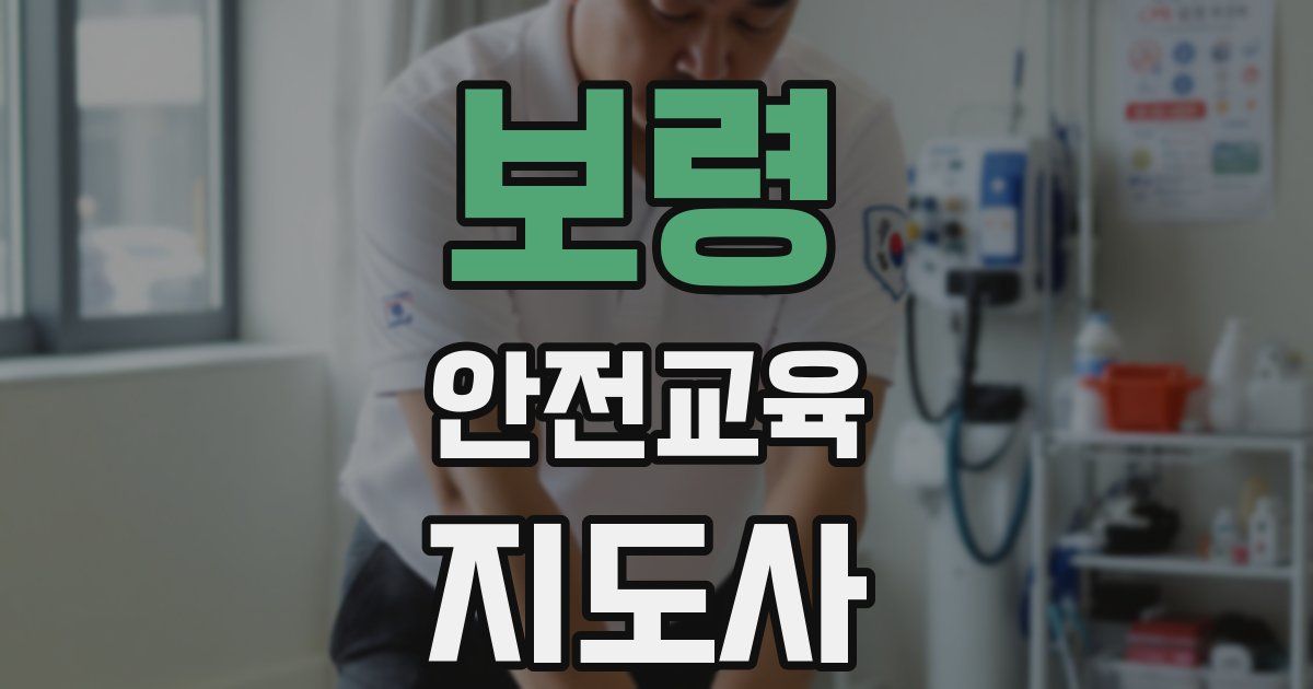 보령 안전교육지도사 자격증