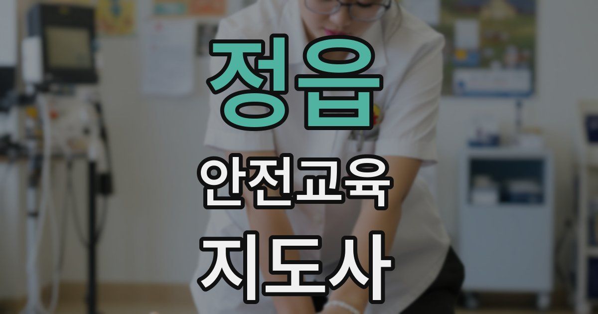정읍 안전교육지도사 자격증