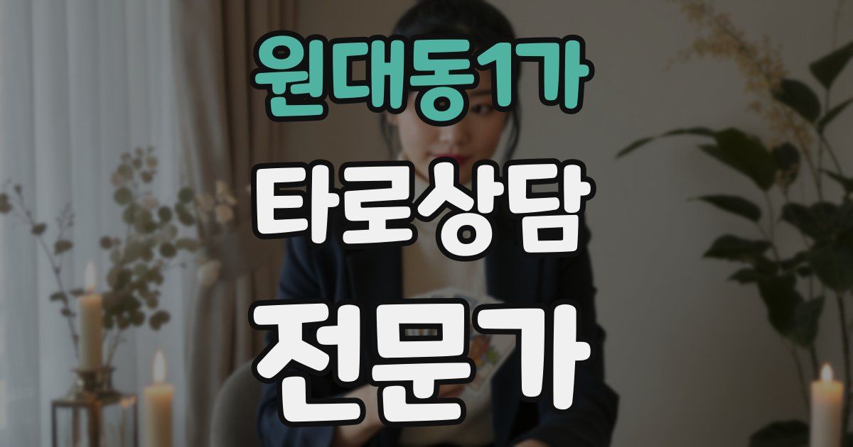 원대동1가 타로상담전문가 자격증