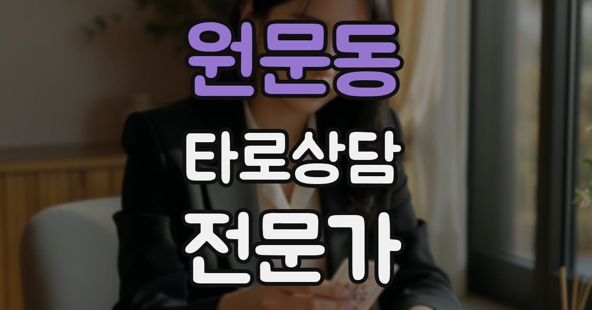 원문동 타로상담전문가 자격증