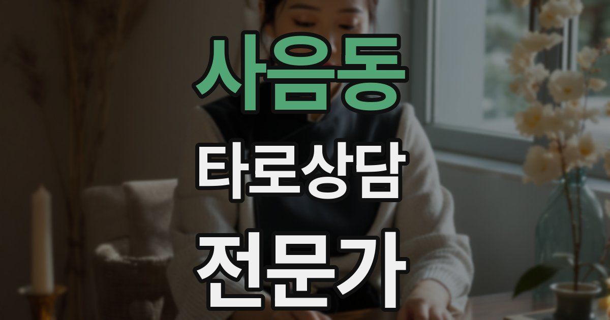 사음동 타로상담전문가 자격증