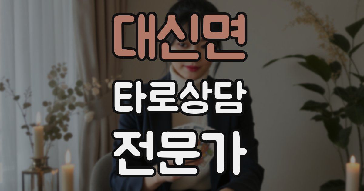 대신면 타로상담전문가 자격증