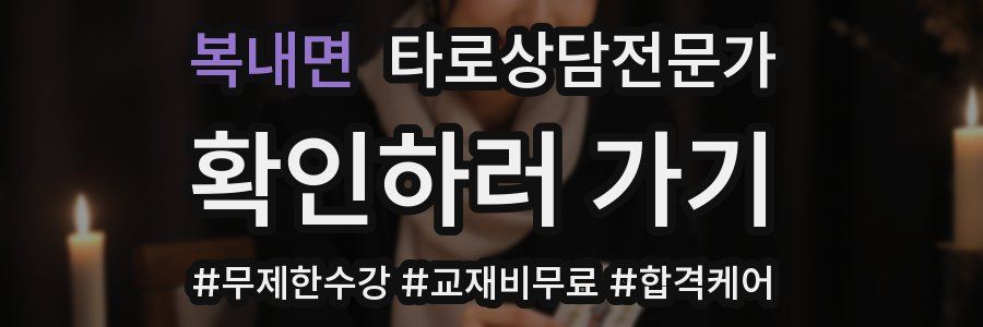 복내면 타로상담전문가 자격증