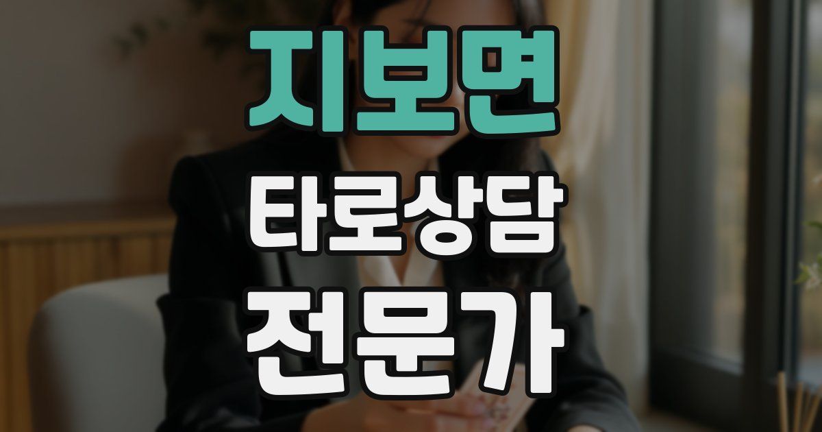 지보면 타로상담전문가 자격증