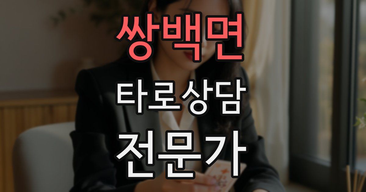 쌍백면 타로상담전문가 자격증