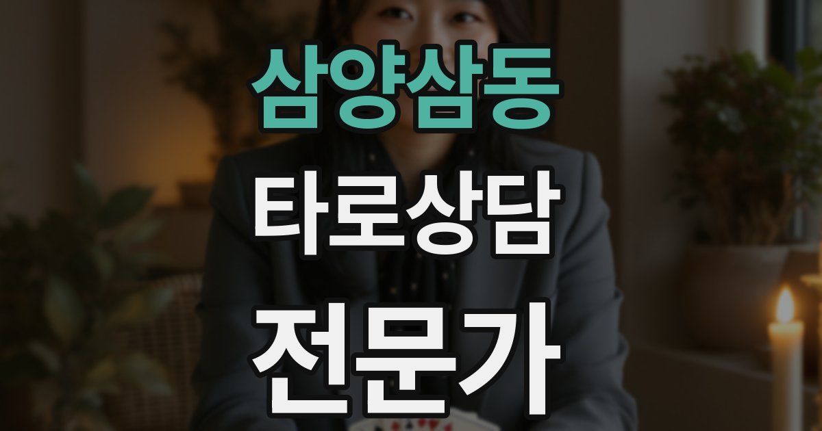 삼양삼동 타로상담전문가 자격증