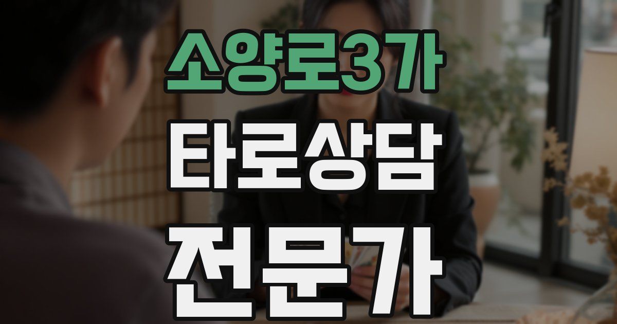 소양로3가 타로상담전문가 자격증