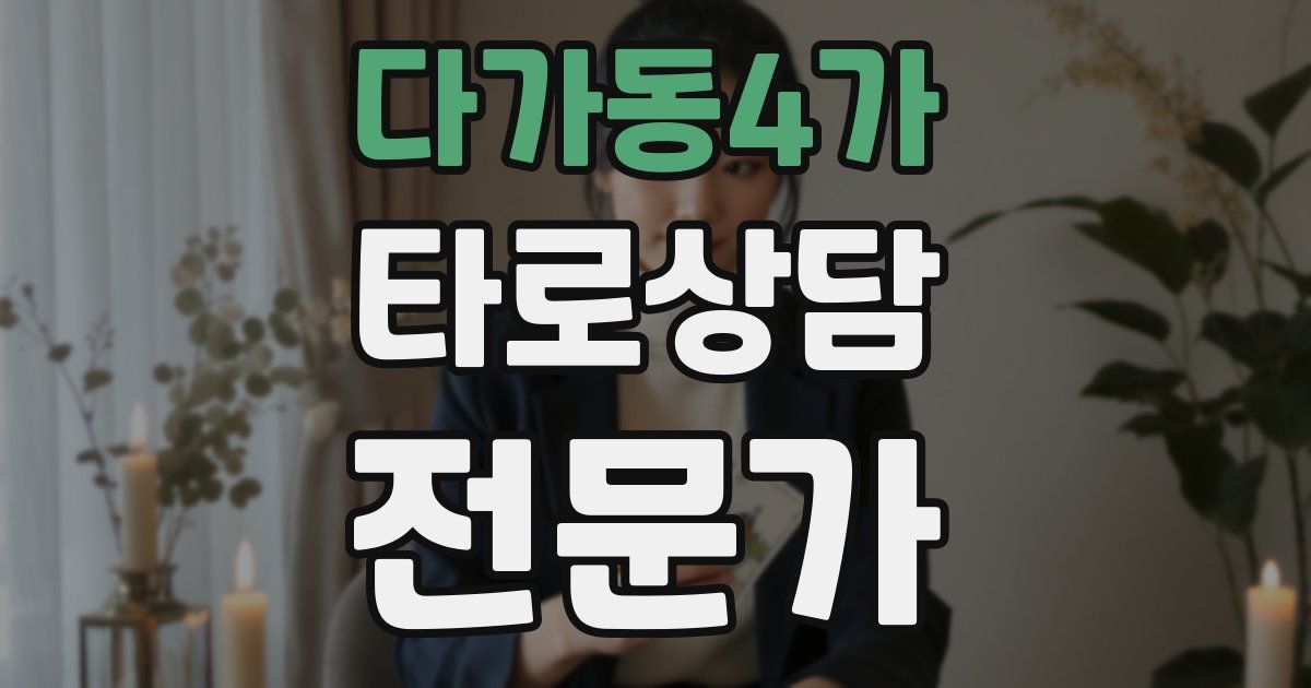 다가동4가 타로상담전문가 자격증