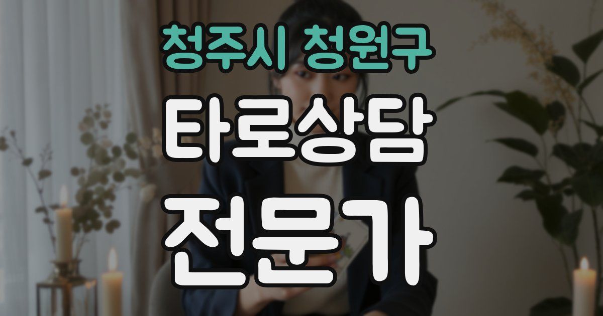 청주시 청원구 타로상담전문가 자격증