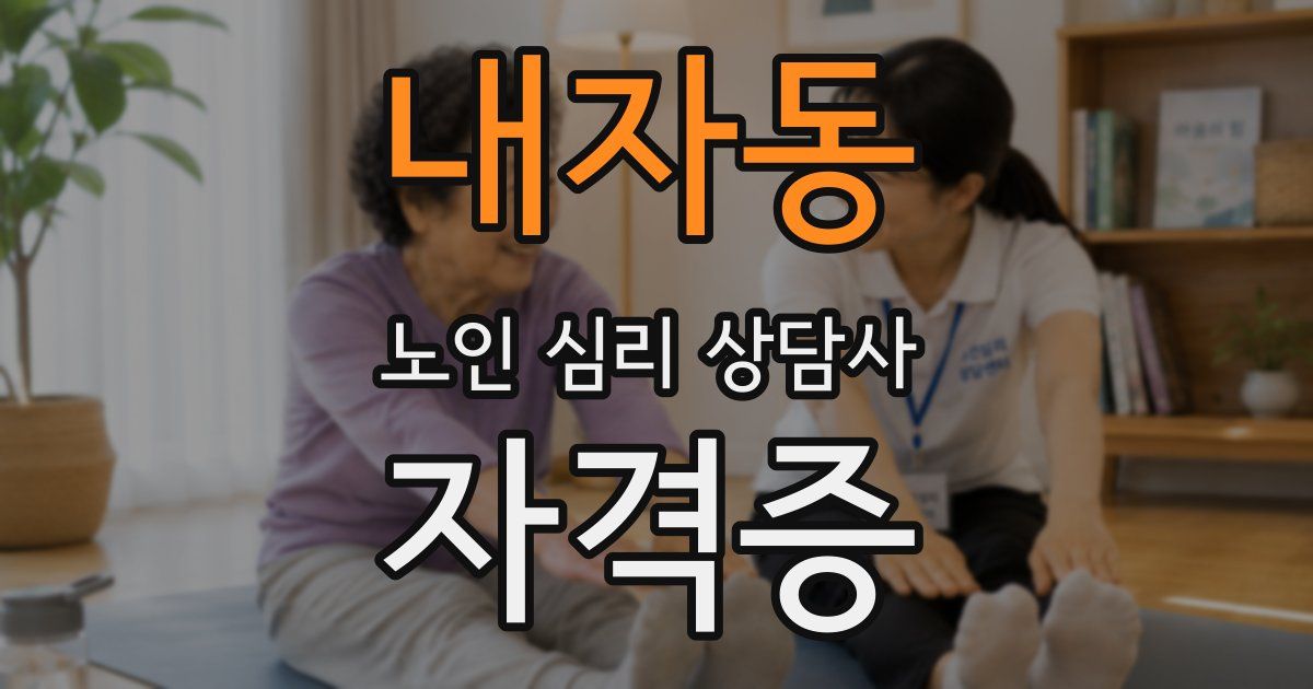 내자동 노인 심리 상담사 자격증