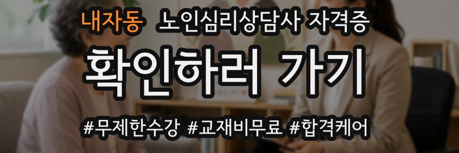 내자동 노인 심리 상담사 자격증